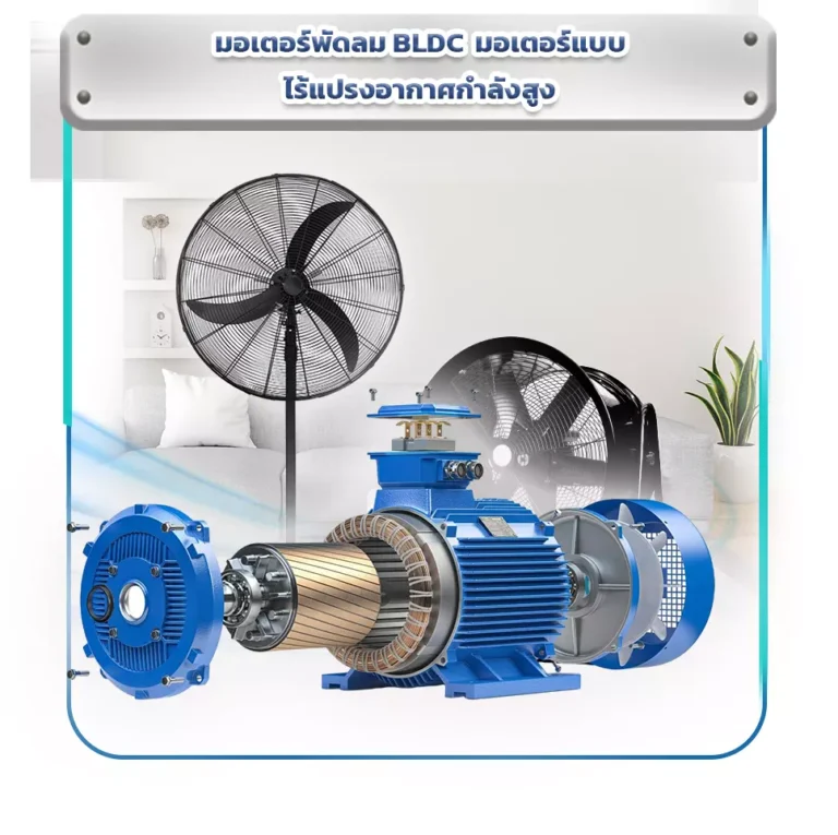 พัดลม BLDC (Brushless DC Motor) เป็นเทคโนโลยีใหม่ที่มีการนำมาใช้ในพัดลมขนาดต่างๆ เนื่องจากมีประสิทธิภาพสูง ประหยัดพลังงาน และการทำงานเงียบเมื่อเทียบกับพัดลมที่ใช้มอเตอร์แบบดั้งเดิม